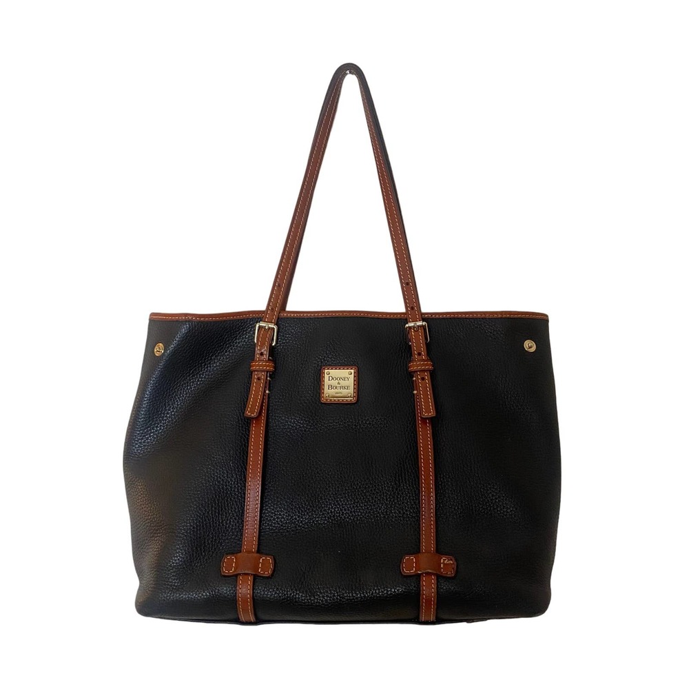 Dooney & Bourke Black Pebble Leather Expandable Tote